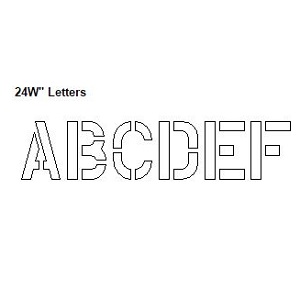 24" Tall Alphabet Kit (Wide) - 1/16" Duro